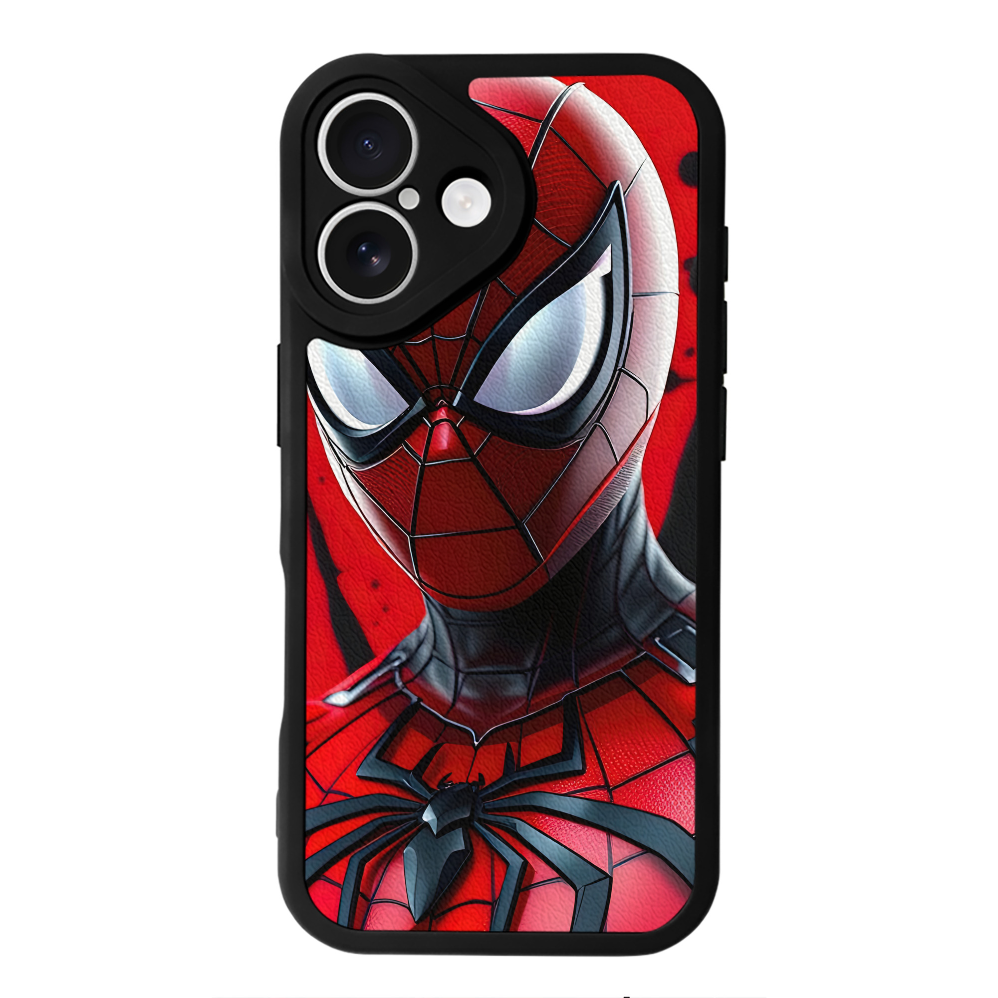 Spider Man スパイダーマン 【iPhone 16シリーズ対応】シリコンスマホケース（レザー調） 材質：シリコン